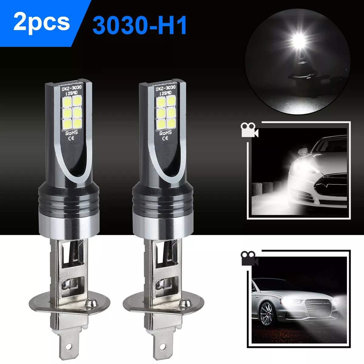 H1 white cheap headlight bulb