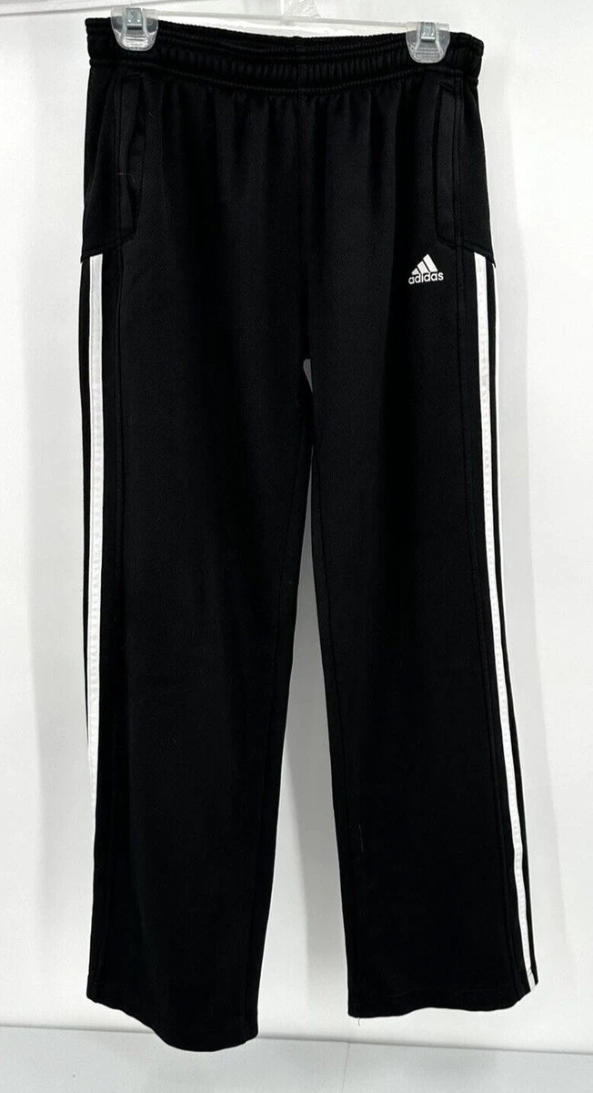ADIDAS STRAIGHT LEG ATHLETIC PANTS Youth Boy Size XL 18 Black W