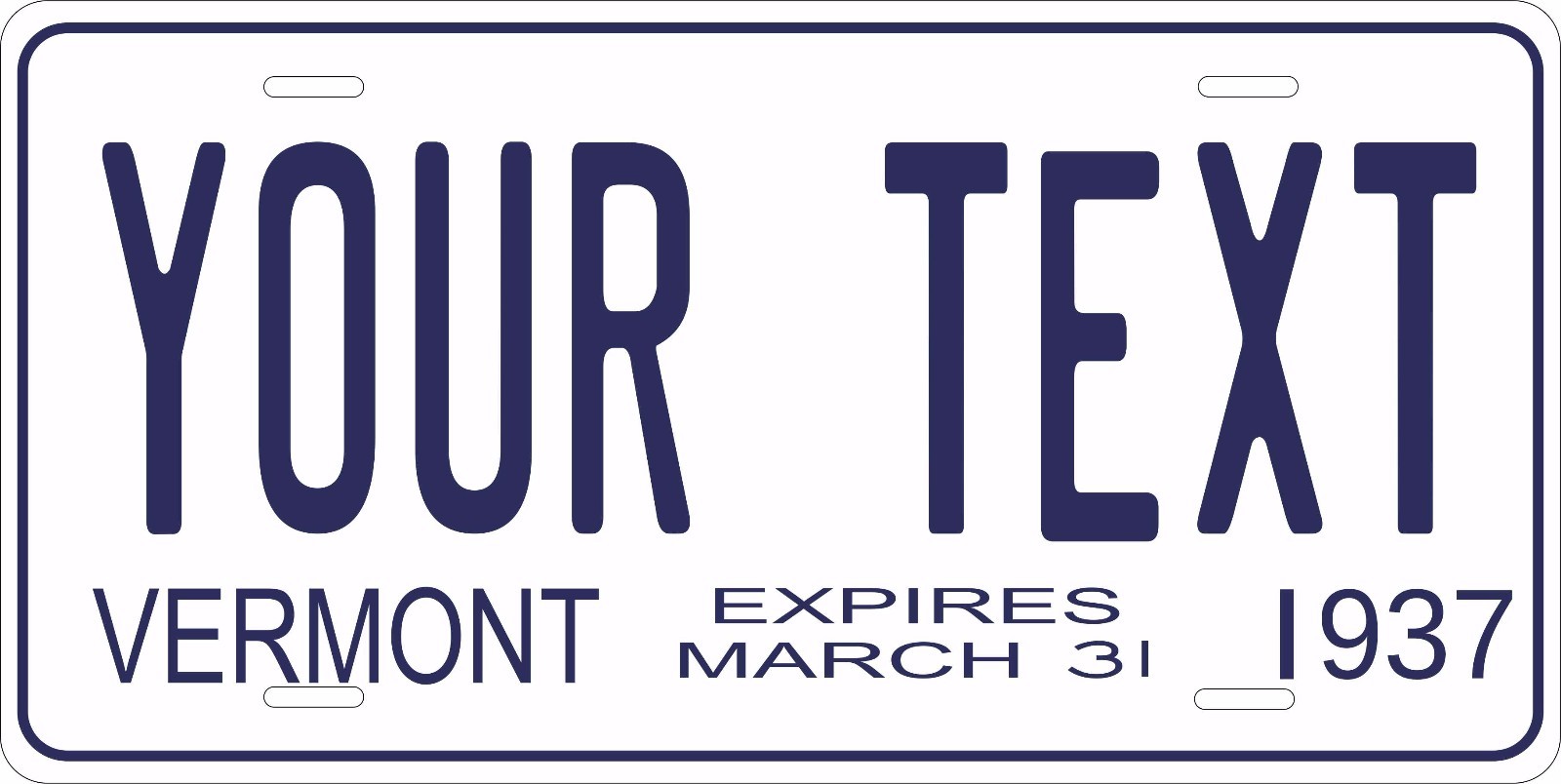 Vermont 1937 License Plate Personalized Custom Auto Bike Motorcycle Moped Tag