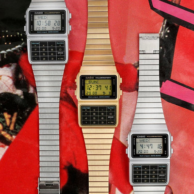Casio DBC-611-1DF Calculator Databank Watch Unisex / DBC-611G-1DF Gold Watch