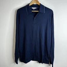 J W Anderson Uniqlo Sweater Mens Large Knit Wool Blend Pullover Henley Collar