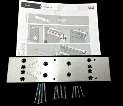 DORMAKABA Montageplatten Set für TS Obertürschliesser Nr.  83 EN 3-6 in Silber !