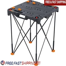 Portable Folding Workbench 300lb Capacity Lightweight Table W/ Clamps Link Locks