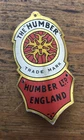 "The Humber" Metal Headbadge, New Unused