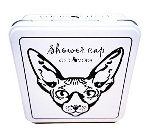 Bonnet de douche étanche pour chat Sphynx sans poils rose