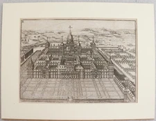 San Lorenzo El Escorial Bookplate Georg Bockler Architectura Curiosa Nova 1664