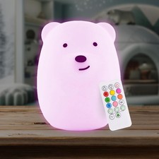 Lumipets Remote Control Silicone Night Light for Kids - Bear-NEW-U
