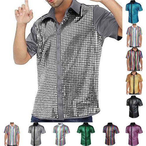 Men\'s Formal Shirt Casual Printed Shirt Club Daily Wear All-season Wear - Picture 4 of 17