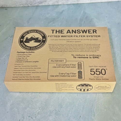 Epic Water Filters The Answer | Water Bottle Filter System USA Made Filter 99.9% - Picture 2 of 6