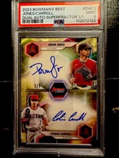 Marketplace image: 2023 Bowman’s Best Dual Auto superfractor Corbin Carrol Druw Jones 1/1