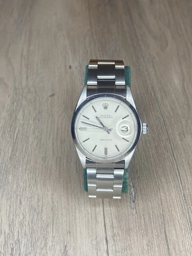 Rolex Oysterdate Precision 6694 Manual Wind Silver Dial