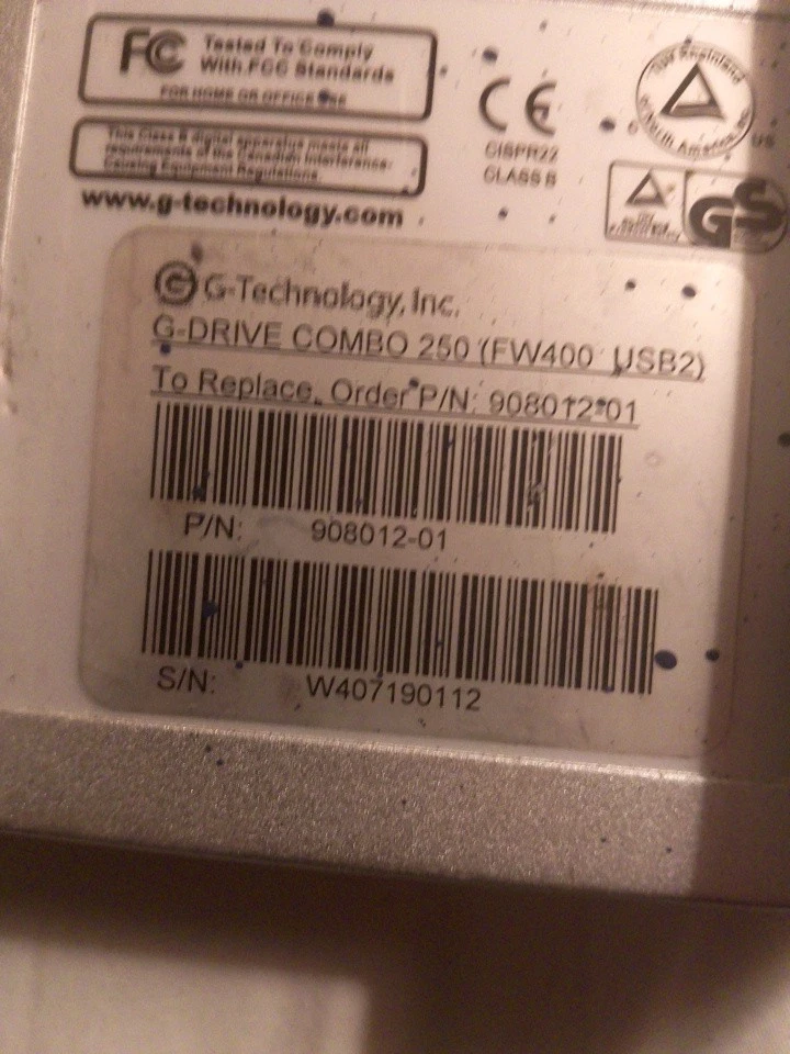 G-Drive 99300-1310-001 7200RPM Gem4 ~ 1TB External Hard Disk Drive - Image 4 of 4