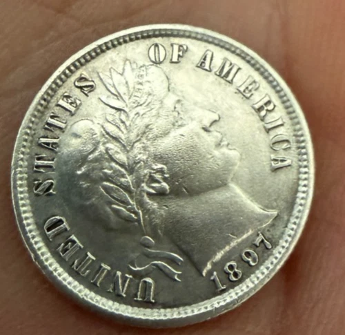 1897 Barber Dime Silver Liberty Head high quality , Nice luster!