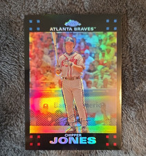 Topps Chrome 2007 Chipper Jones Refractor #46 Atlanta Braves Baseball Card