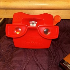 1920 Fisher-Price 3D View-Master In Red Plastic Without Box 19 Slides Vintage