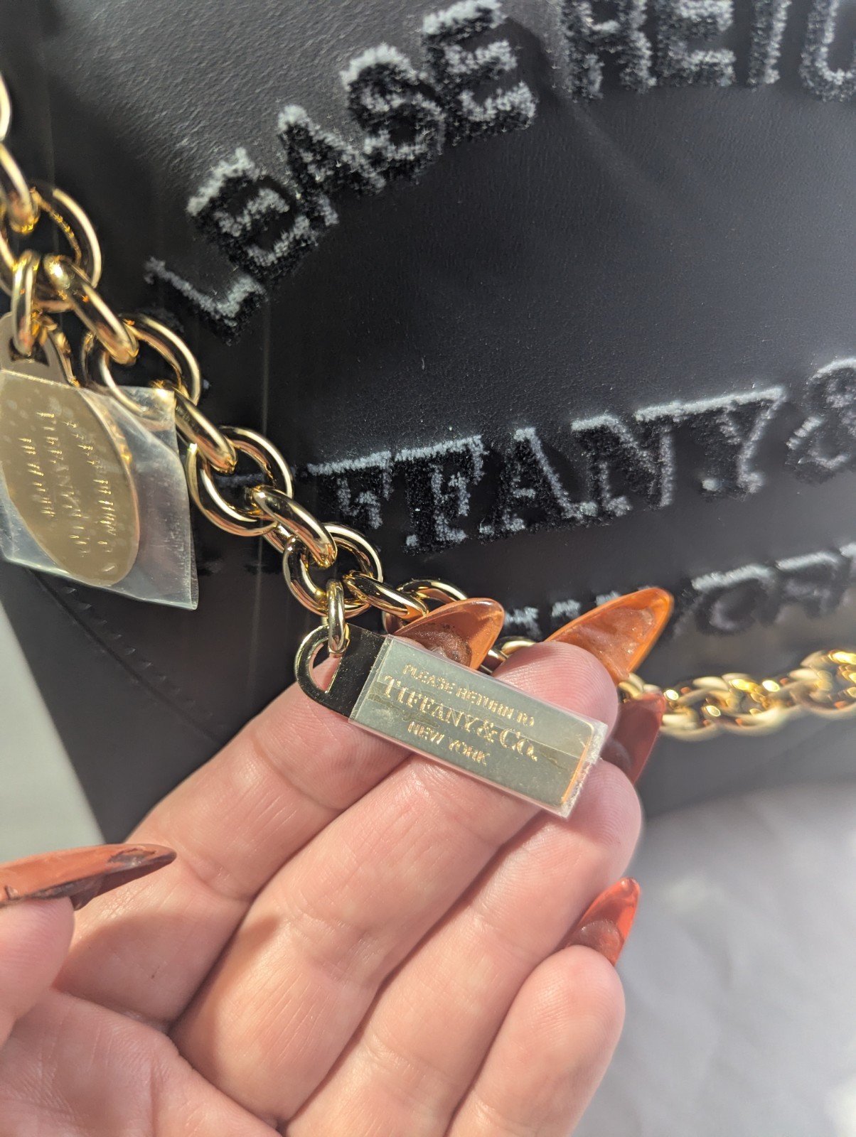 NWT Super Rare Tiffany & Co. Return To Tiffany Raised Logo Black Leather Purse