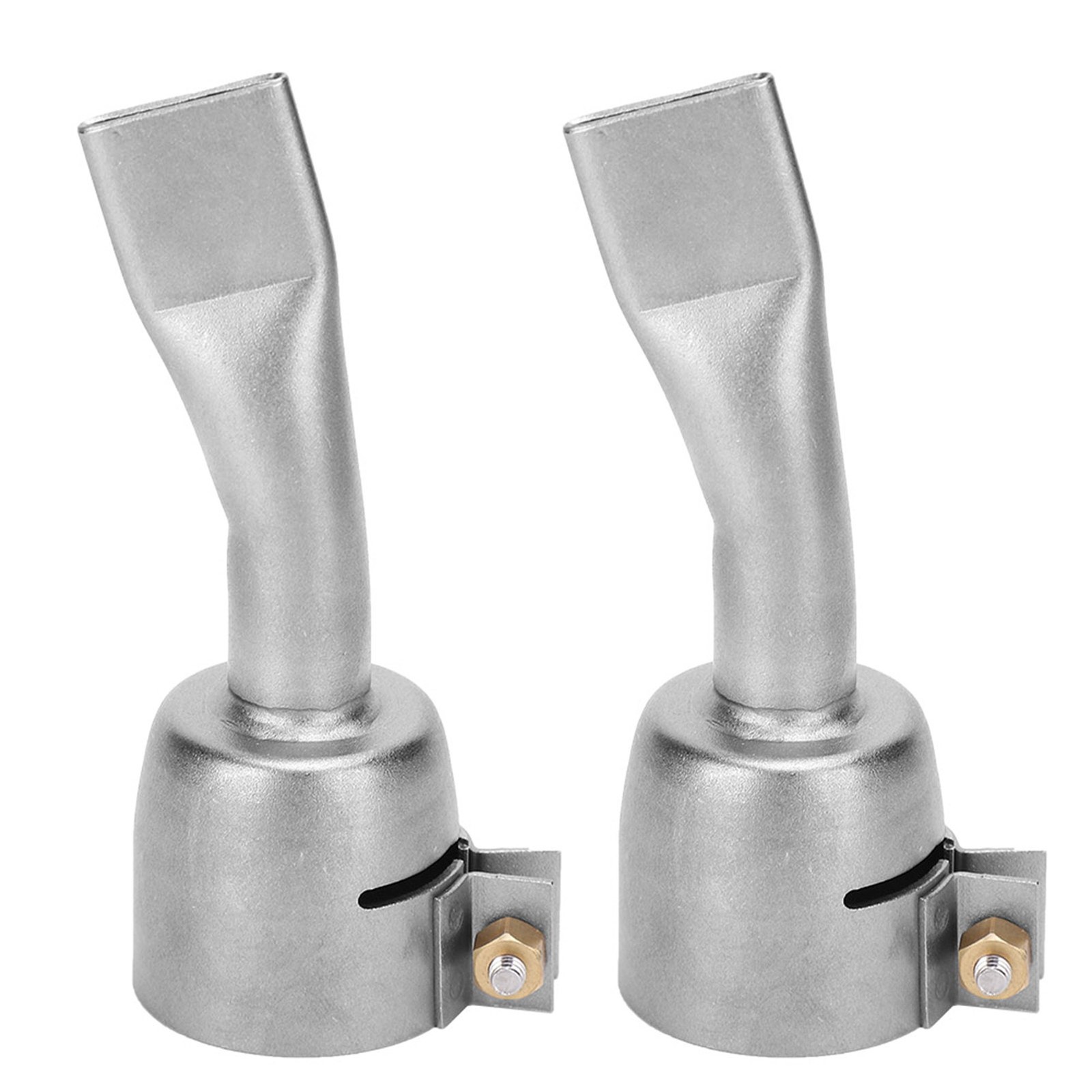 2Pcs Hot Air Gun Welding Nozzle Stainless Steel For PVC Plastic Sheet Soldering