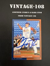 2016 St. Lucie Mets Grandstand 6 Chris Flexen Newark California CA Baseball Card