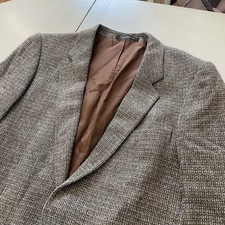 VTG Vintage Yves Saint Laurent Wool Brown Tweed Blazer Sport Coat 40R
