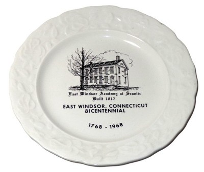 East Windsor Academy Scantic Connecticut Bicentennial Plate Lewtan Sabina Line