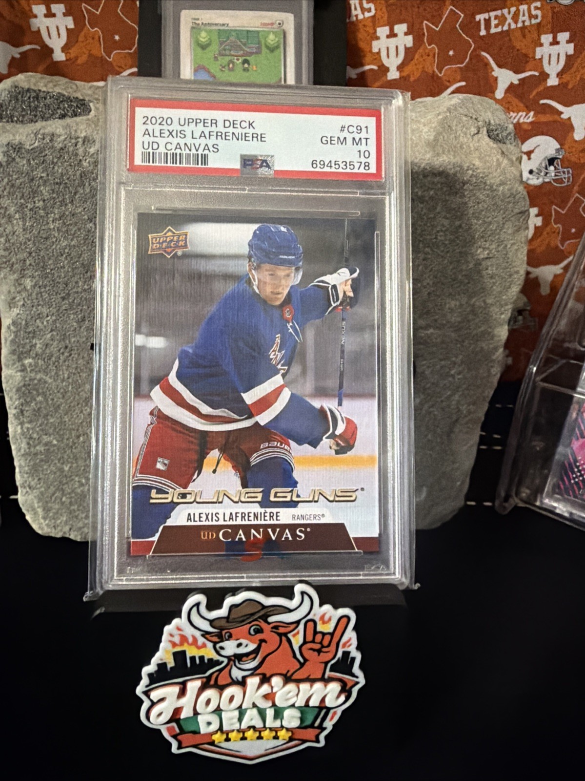 2020 Upper Deck Canvas Alexis Lafreniere Young Guns #C91 PSA 10
