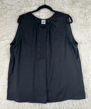 CAbi Size XL Style #5540 Solid Black Sleeveless Shell Blouse Top