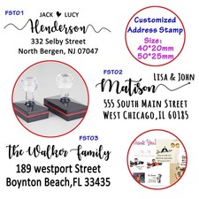 Personalized Stamp Custom Stamps Self Inking handmade Wedding Address logo Stamp