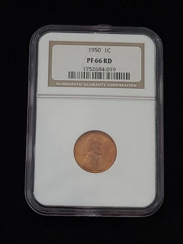 1950 Lincoln Wheat Cent NGC Graded Proof 66 RD #1752684-019 NICE!