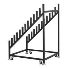 12-tier Metal Porcelain Tile Display Rack Slotted Plate Flooring Standing Shelf