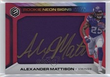 2019 Panini Elements Standard /25 Alexander Mattison #RNS-AM Auto 10yb