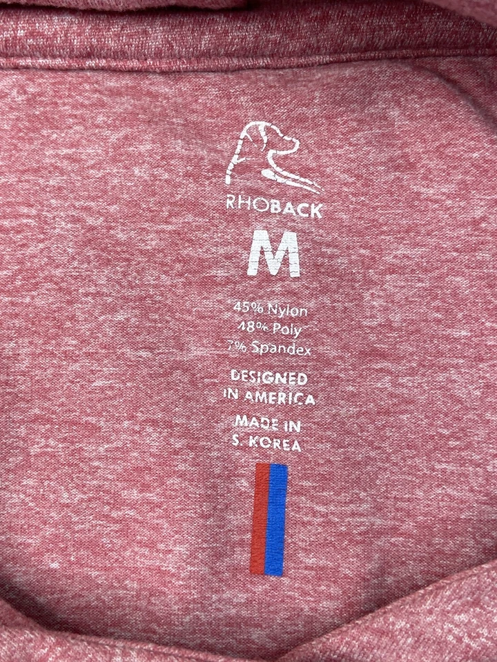 Rhoback 女式 Fusion Performance 连帽衫 M 码希瑟柔软弹力粉色 — 第 4/4 张图片