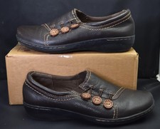Clark s Evianna Slip On Women s Shoe Size 8M Brown Leather