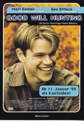 AK - (D) - Matt Damon in GOOD WILL HUNTING - 1999 - Reklame - Top Zustand