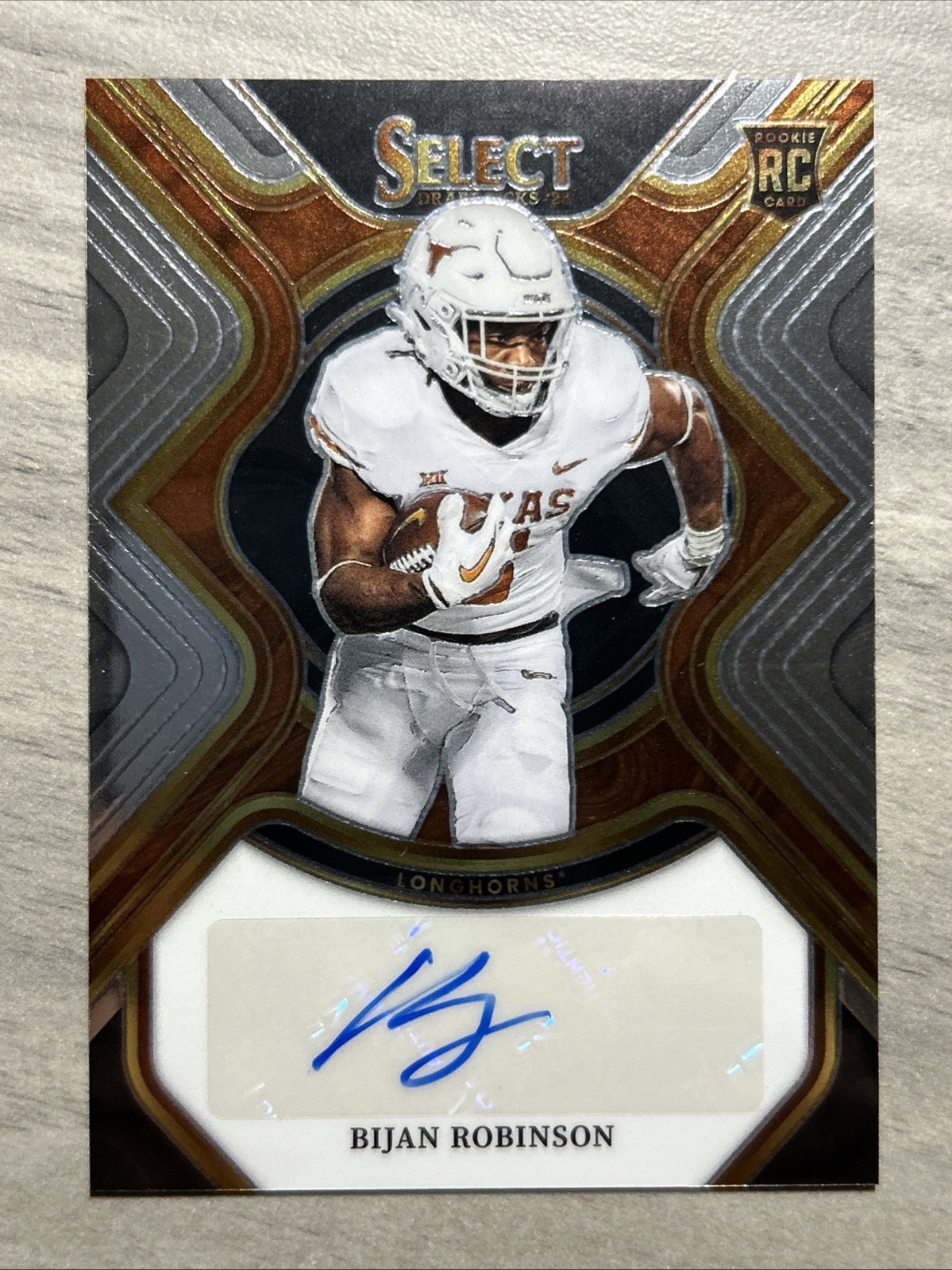 2023 Select Draft Picks Bijan Robinson Rookie RC Auto Falcons Texas Longhorns