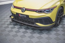 Frontlippe + Flaps passend für VW Golf GTI Clubsport Mk8 schwarz Hochglanz