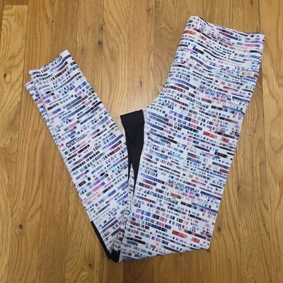 Lucas Hugh Leggings Women High Rise Compression Multicolor Pixel Print Yoga S