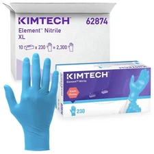 Ansell 62874 Kimtech Element Nitrile Exam Gloves - X-Large, Blue (2500/CT) New