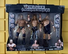 WWE JAKKS DELUXE AGGRESSION TRIPLE H SHAWN MICHAELS BIG SHOW 3 PACK FIGURES NEW