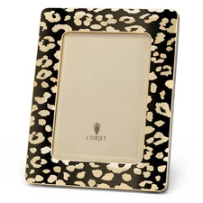 NEW L'Objet Leopard Plated Frame Gold 20x25cm