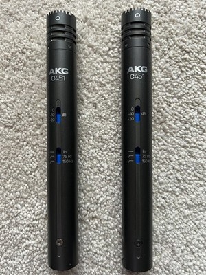 AKG C451 EB Studio Condenser Microphone 65th Anniversary Edition Matched Pair