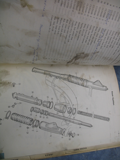 HONDA 250 MODEL CL72 HONDA PARTS CATALOG CL 72 SCRAMBLER 1962-1965