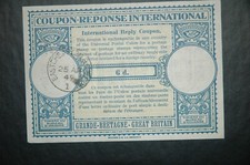 INTERNATIONAL Reply Coupon, GREAT BRITAIN 6d  1949 EASTCHEAP