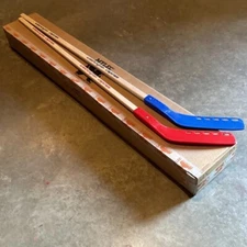 Mylec Jet Flo 304 Street Hockey Stick Bundle USA -  Box Of 12 Blue & Red