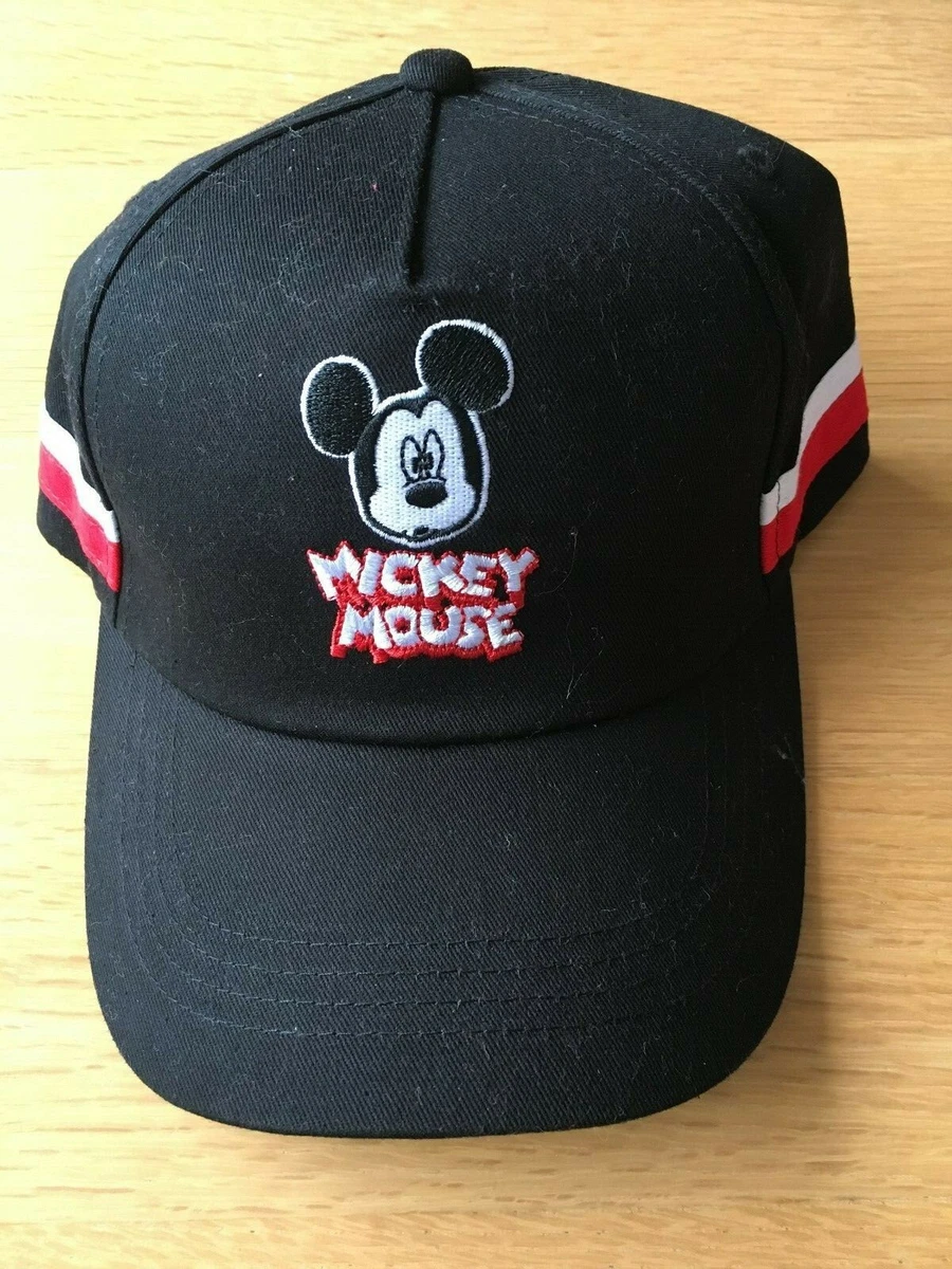 Brand New Primark Disney Mickey Mouse Black Red White Stripe Baseball Cap Hat