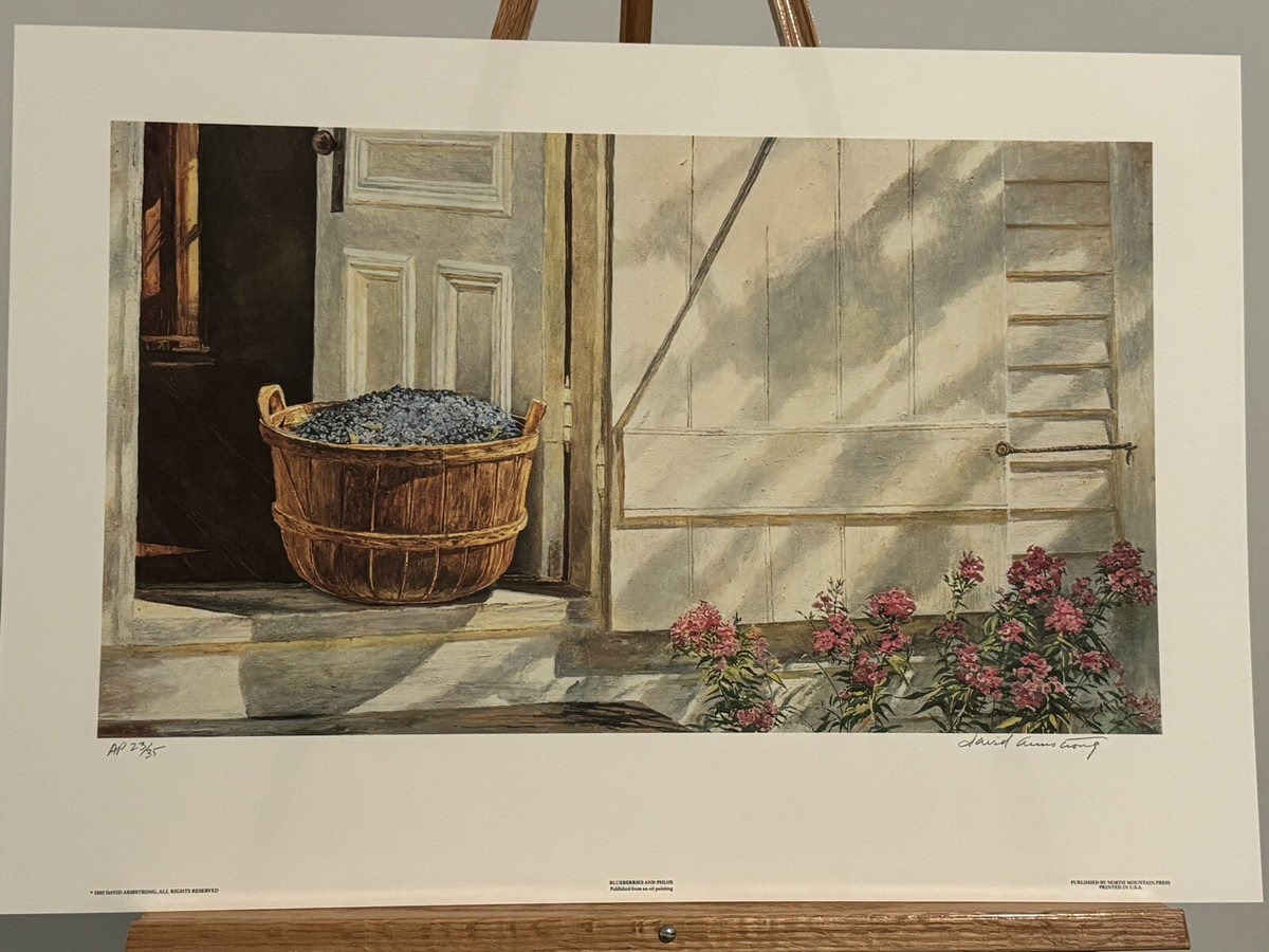 David Armstrong “Blueberries And Phlox” Pencil signed by artist *A