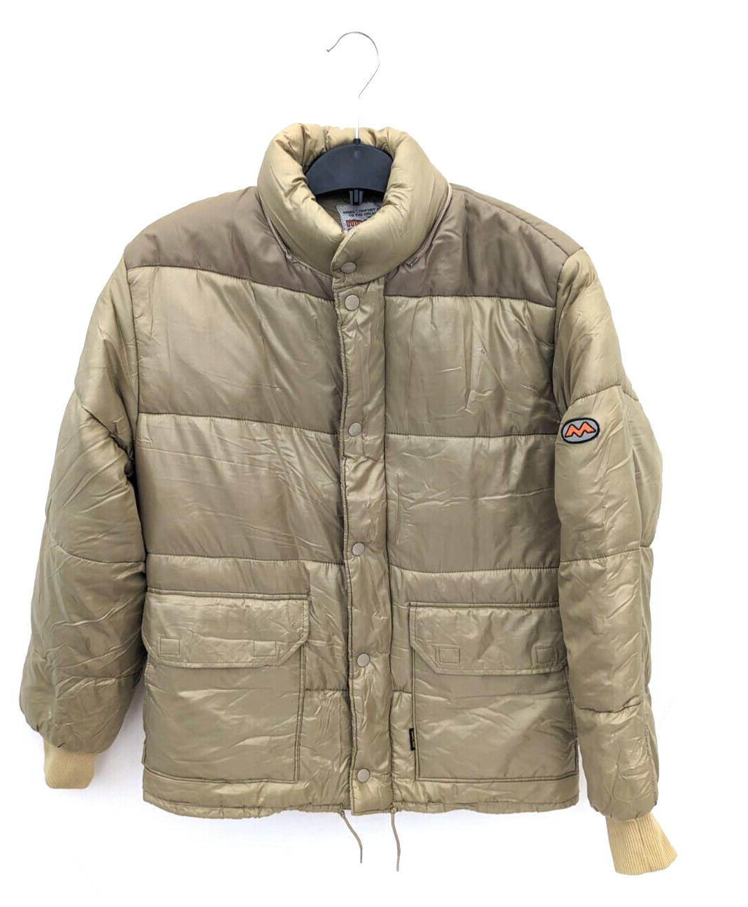 Montbell Jacket Mens Medium Gold Padded Quilted Puffer Insulated Ski Coat Vtg M