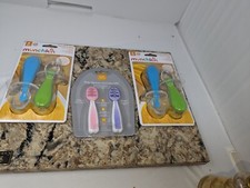 NumNum Pre-Spoon GOOtensils Baby Spoon Set Stage 1 2 Munchkin Scoop training X2