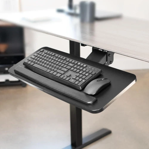 VIVO Adjustable Computer Keyboard Mouse Platform Tray black