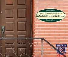 FULL PERSONALIZABLE CUSTOM ELEGANT SIGN - 17"x8" - ACM Aluminum - Made in USA