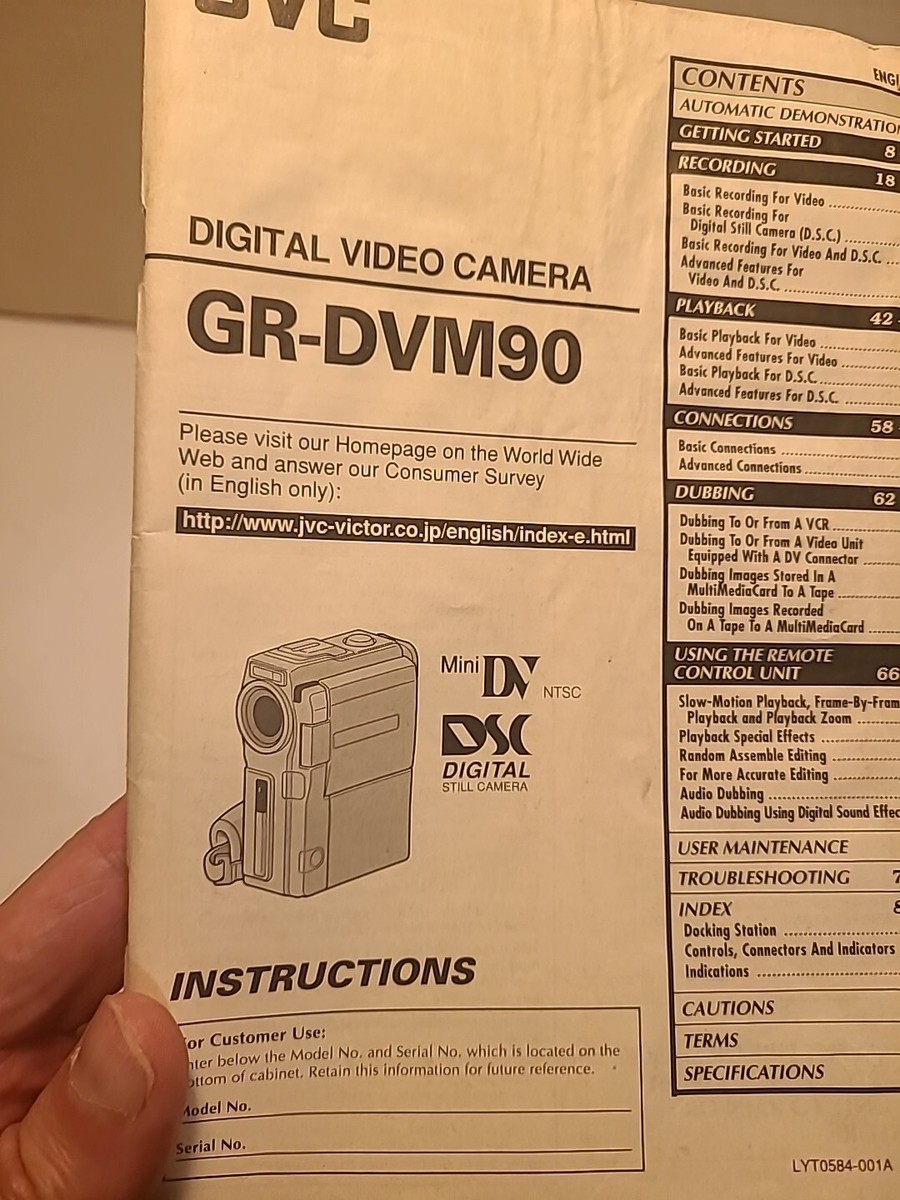 JVC Cybercam GR-DVM90 Mini DV Camcorder for sale online | eBay